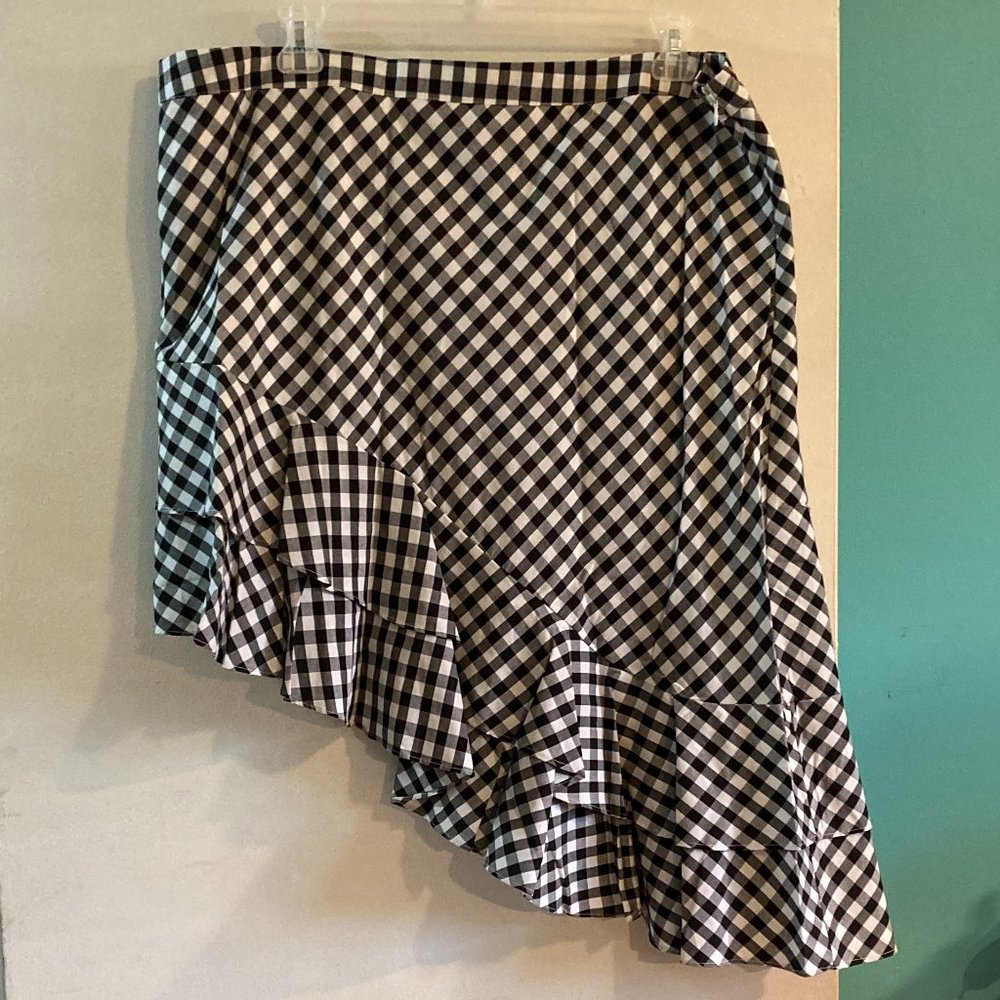 A New Day High-Low Gingham Skirt